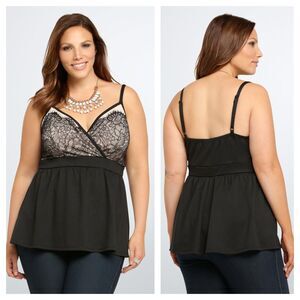 Torrid Lace Surplice Babydoll Top